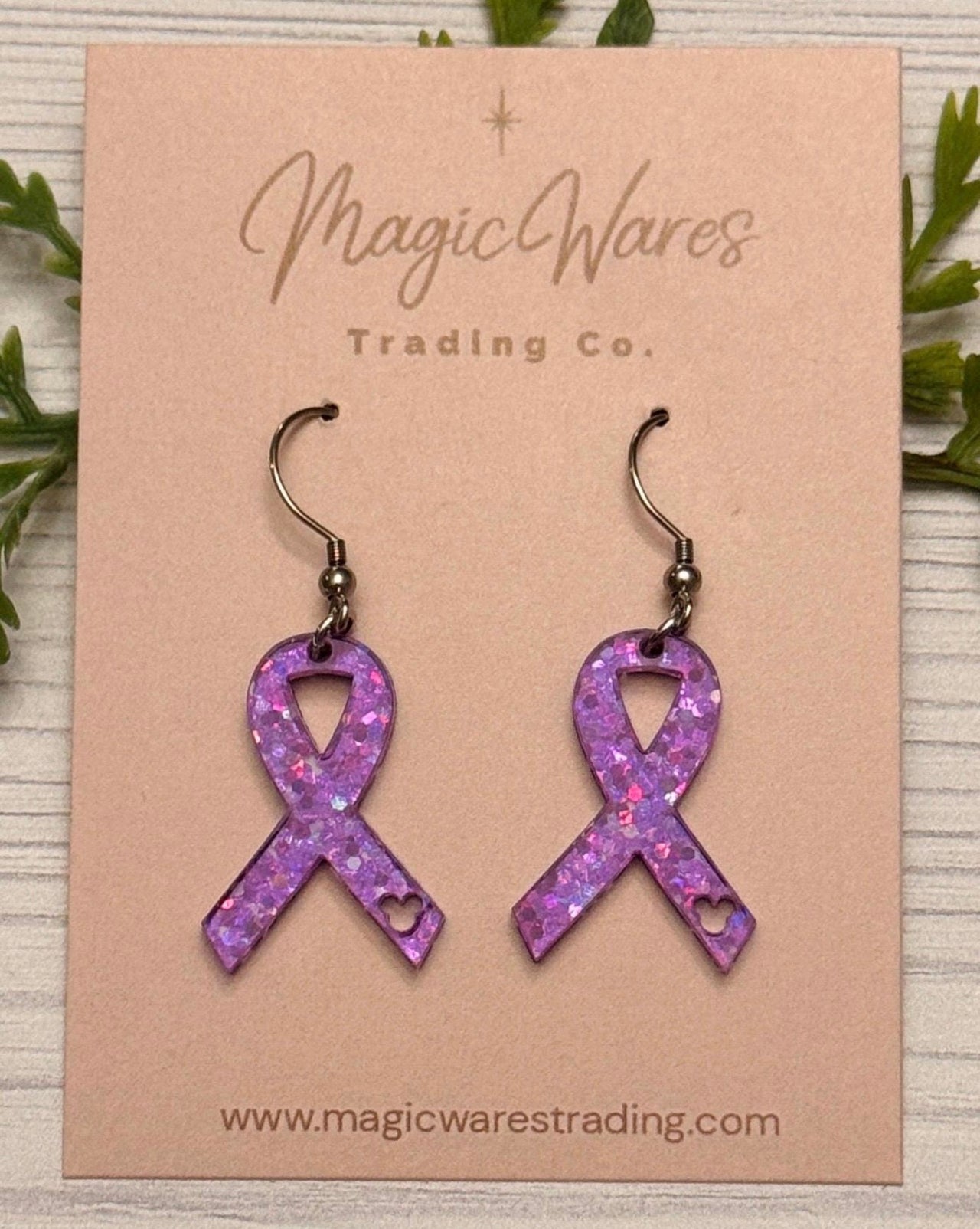 Dangle Awareness Ribbon Earrings (Pre-Order)
