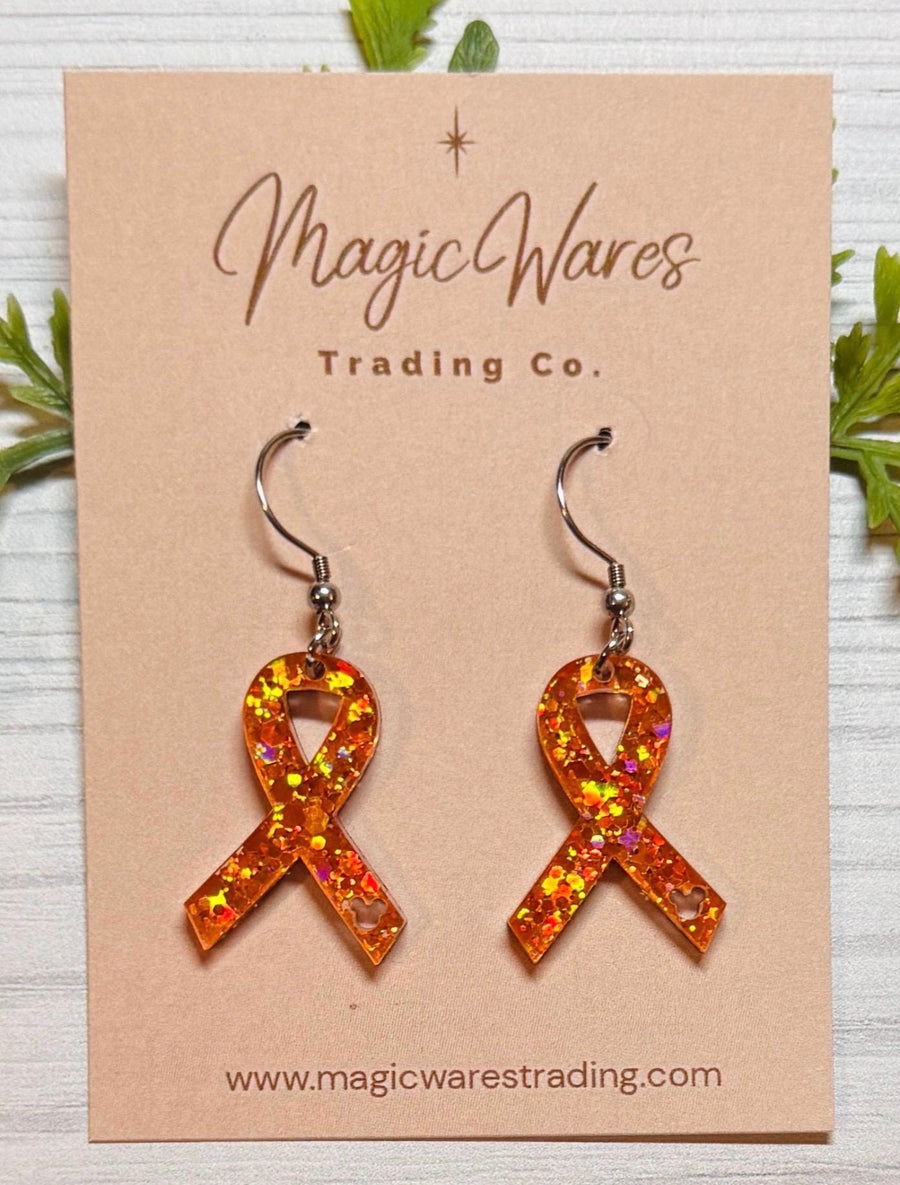Dangle Awareness Ribbon Earrings (Pre-Order)