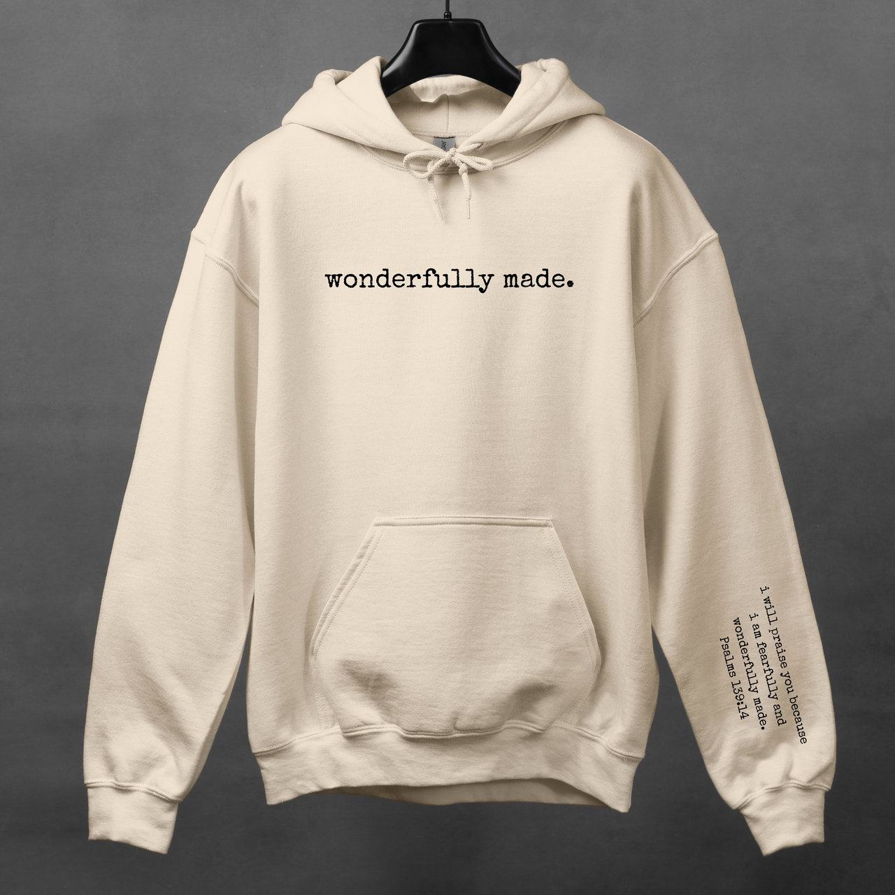 Embroidered Hoodie - Wonderfully Made