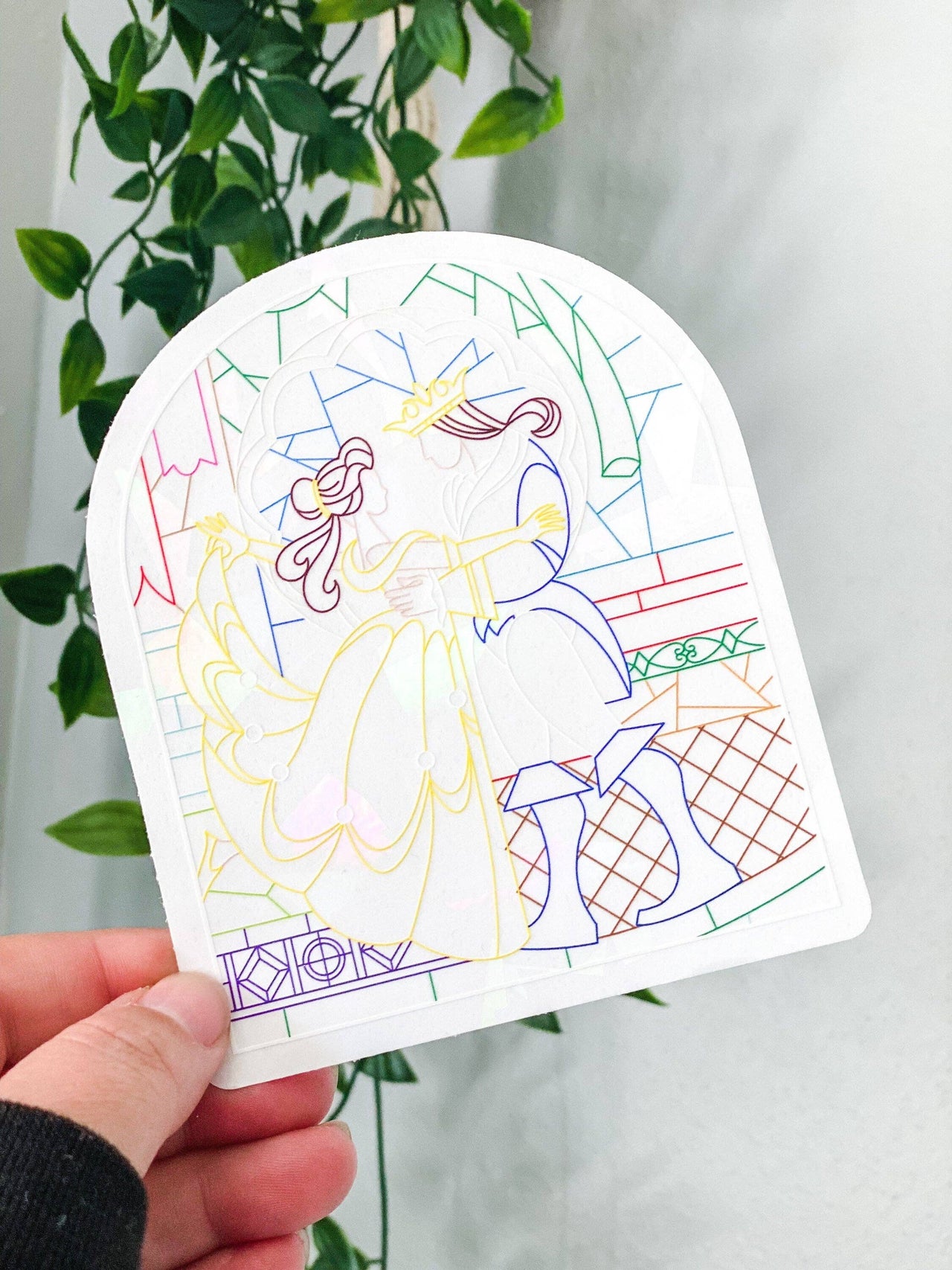 Suncatcher Sticker - Enchanted Rose