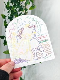 Thumbnail for Suncatcher Sticker - Enchanted Rose