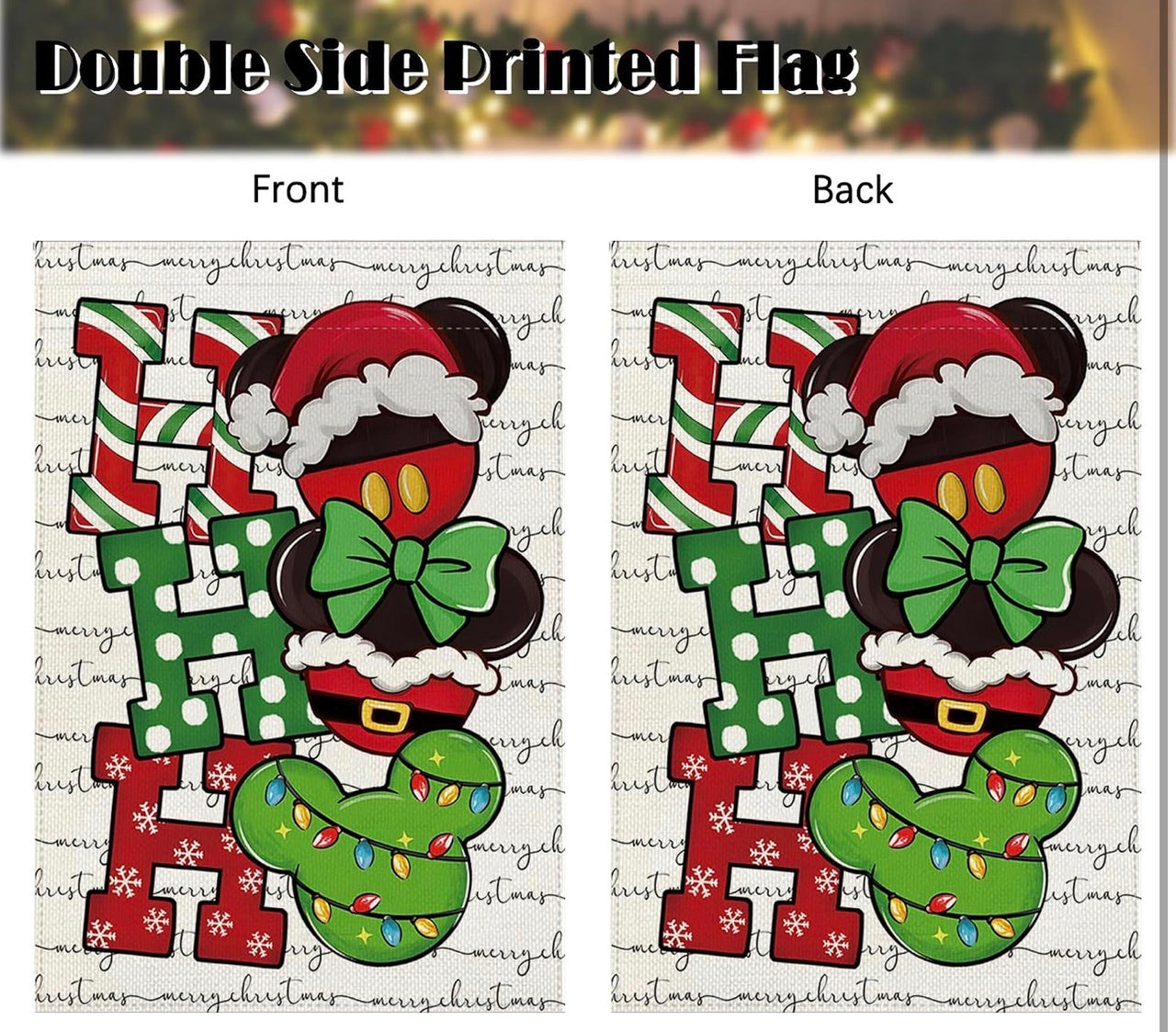 HOHOHO Christmas Garden Banner