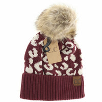 Thumbnail for Cheetah Faux Fur C.C. Beanie