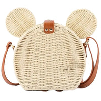 Thumbnail for Ear Rattan Straw Wicker Basket Frame Crossbody Evening Bag