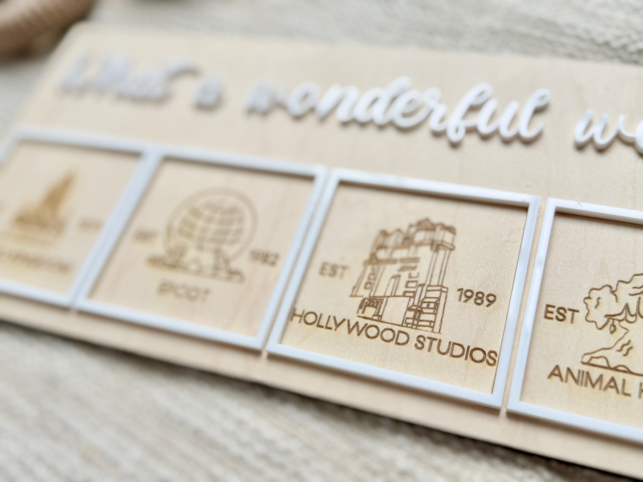 What A Wonderful World Wooden Sign (Pre-Order)