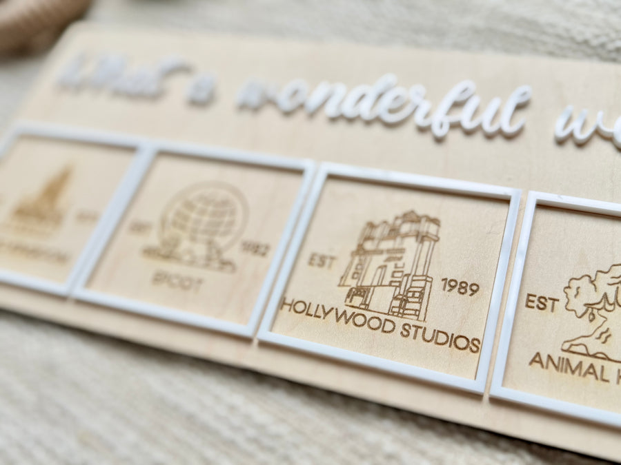 What A Wonderful World Wooden Sign (Pre-Order)