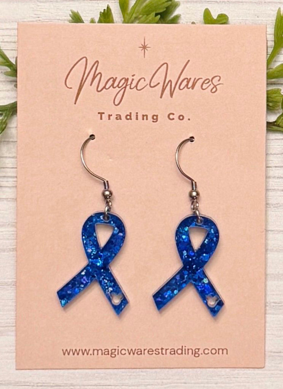 Dangle Awareness Ribbon Earrings (Pre-Order)