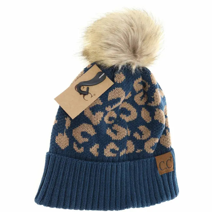 Cheetah Faux Fur C.C. Beanie