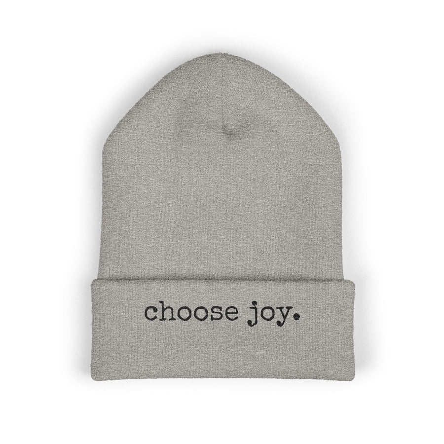 Choose Joy Embroidered Cuffed Beanie