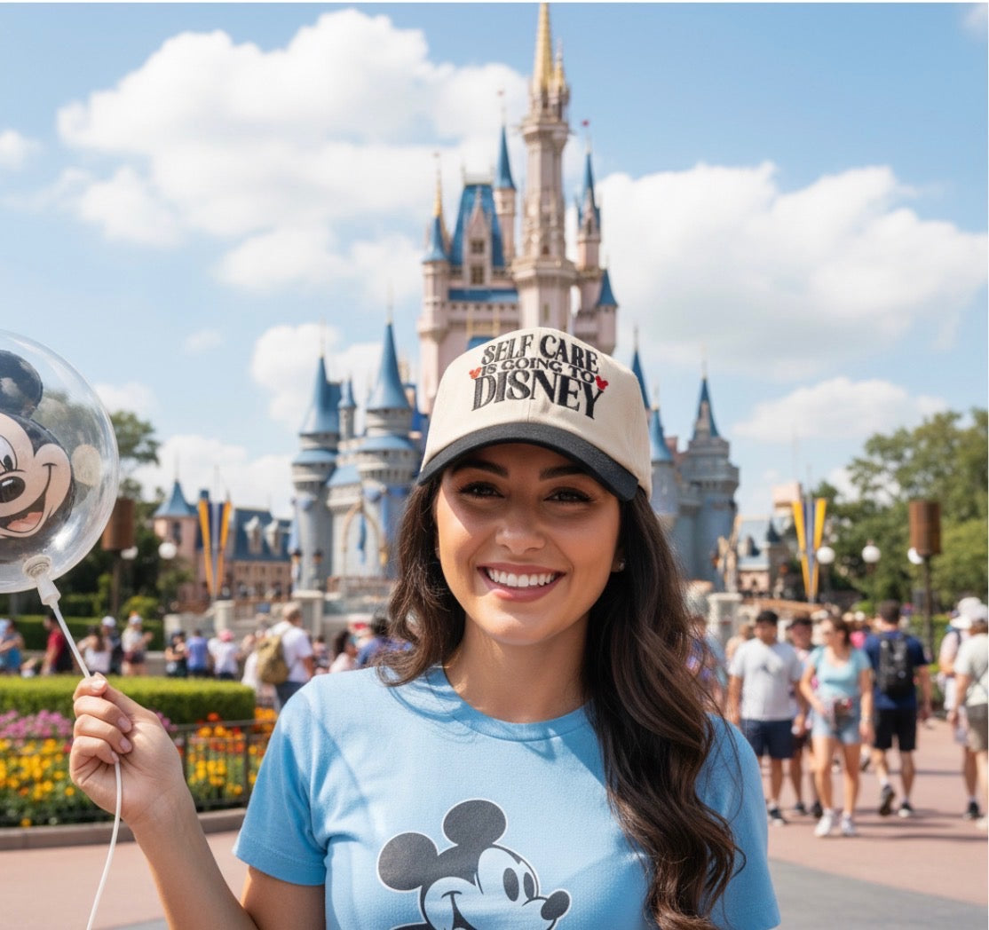 Black Self Care Is Going To Disney Embroidered Hat (Pre-Order)