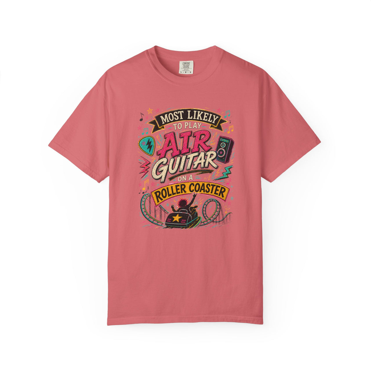 Play Air Guitar On Rollercoaster Tee