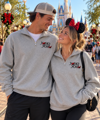 Thumbnail for Yo Ho YoHo Embroidered Grey QuarterZip  (Pre-Order)