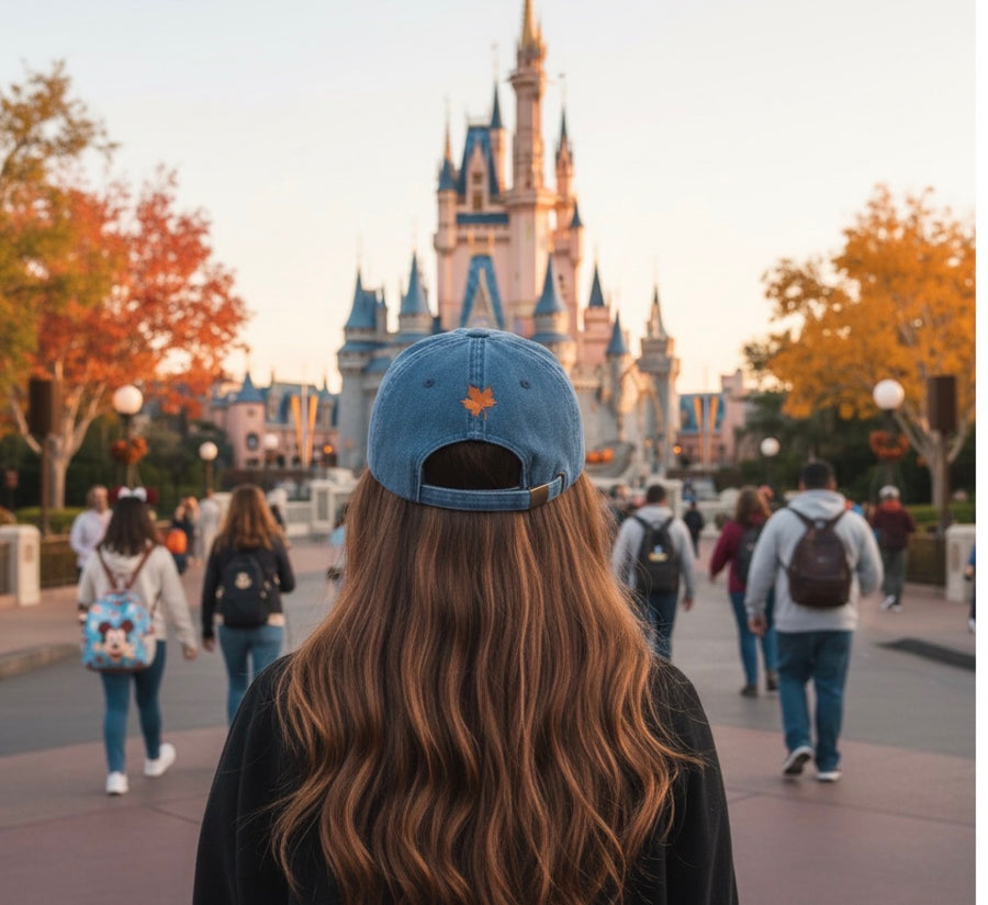 Denim Fall Embroidered Hat (Pre-Order)