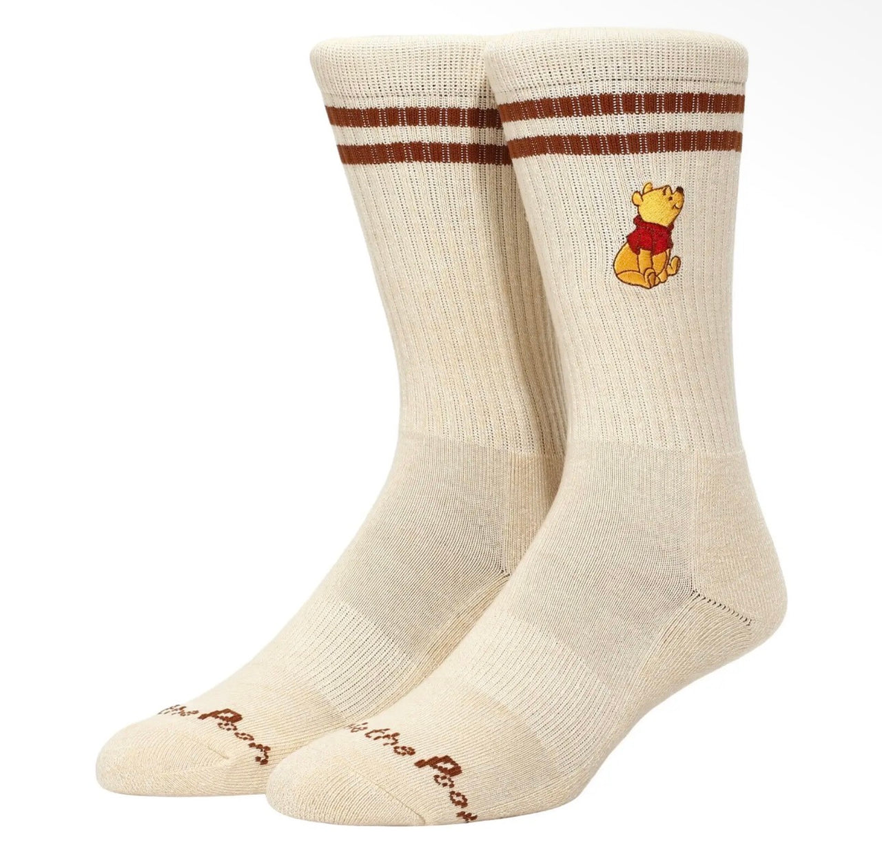 Embroidered Cream Winnie Socks  (Pre-Order)