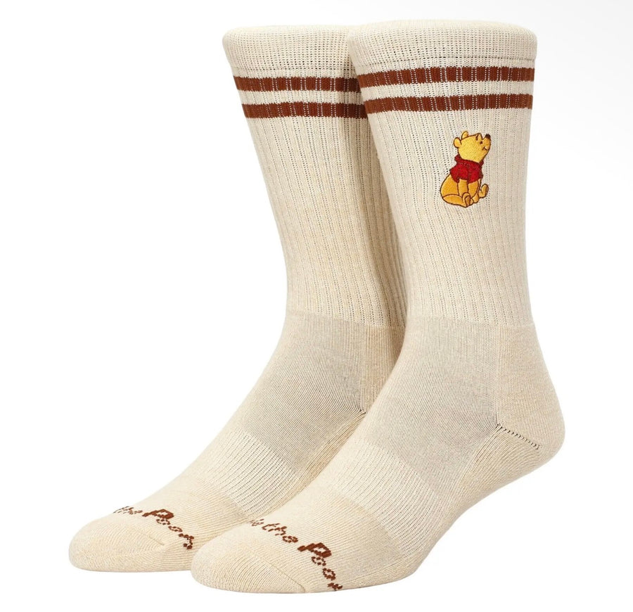 Embroidered Cream Winnie Socks  (Pre-Order)