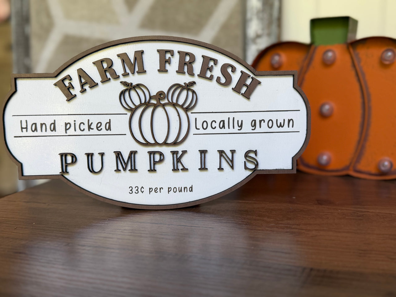 Farm Fresh Pumpkins Wooden Sign (Pre-Order)