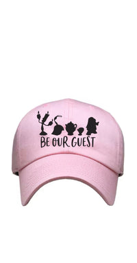 Thumbnail for Pink Embroidered Be Our Guest Hat (Pre-Order)