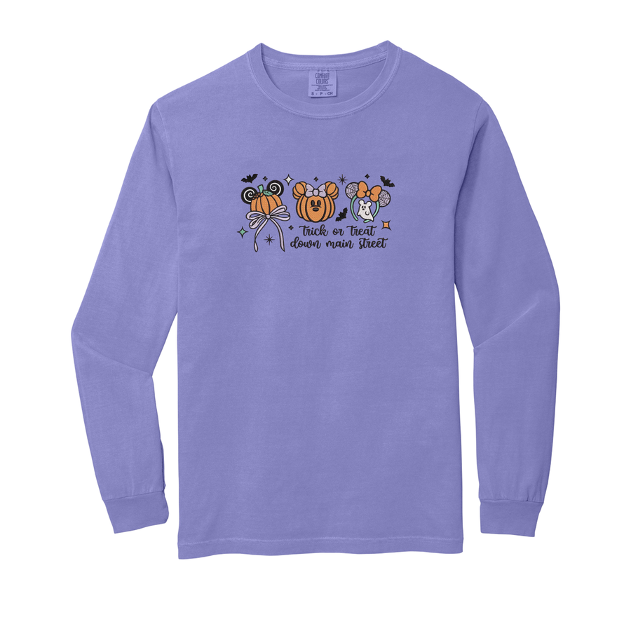 Long Sleeves Embroidered Trick or Treat Pumpkin  (Pre-Order)
