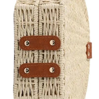 Thumbnail for Ear Rattan Straw Wicker Basket Frame Crossbody Evening Bag