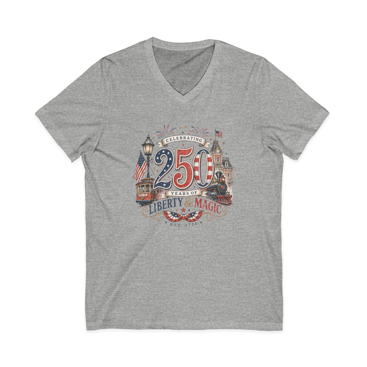 250th Anniversary Liberty & Magic V-Neck Tee