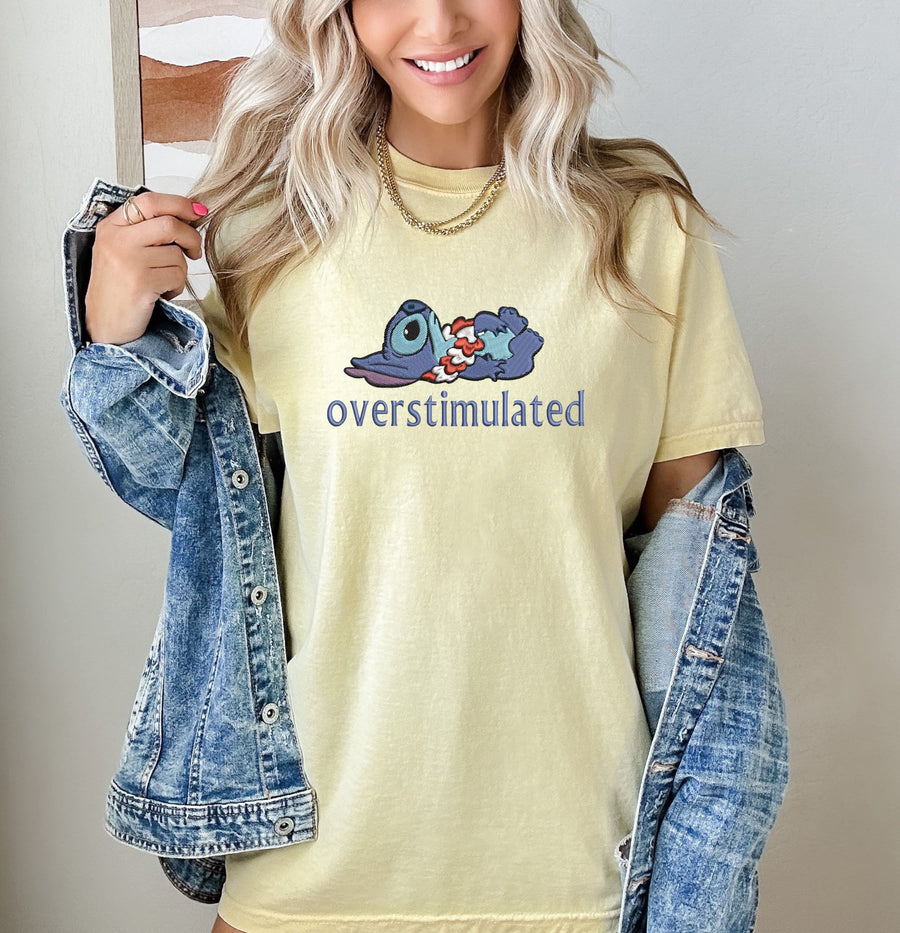 Banana Embroidered Overstimulated Tee  (pre-order)