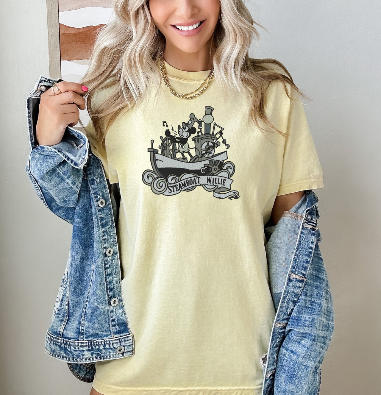 Banana Embroidered Steamboat Tee (Pre-Order)