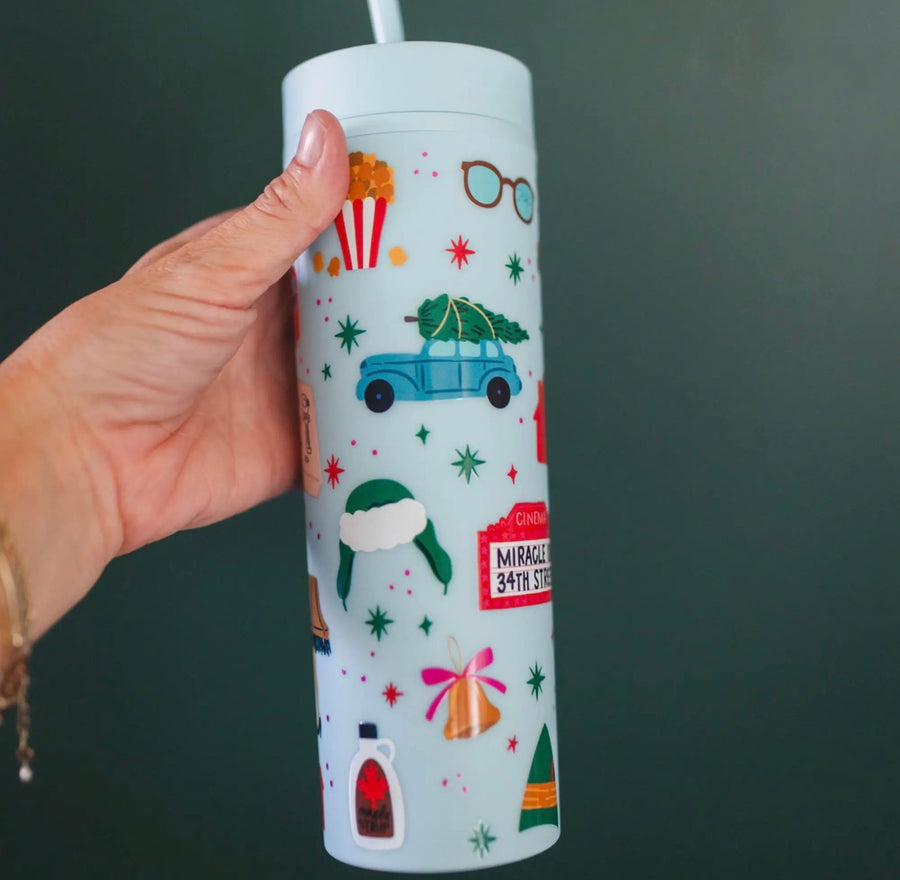 16 OZ Skinny Classic Christmas Movie Tumbler  (Pre-Order)