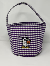 Thumbnail for Ghostly Gingham Candy Basket 9.1 x 9.4 inches (Pre-Order)
