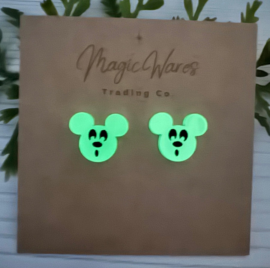 Stud Glow in the Dark Ghost Earrings (Pre-Order)