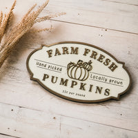 Thumbnail for Farm Fresh Pumpkins Wooden Sign (Pre-Order)