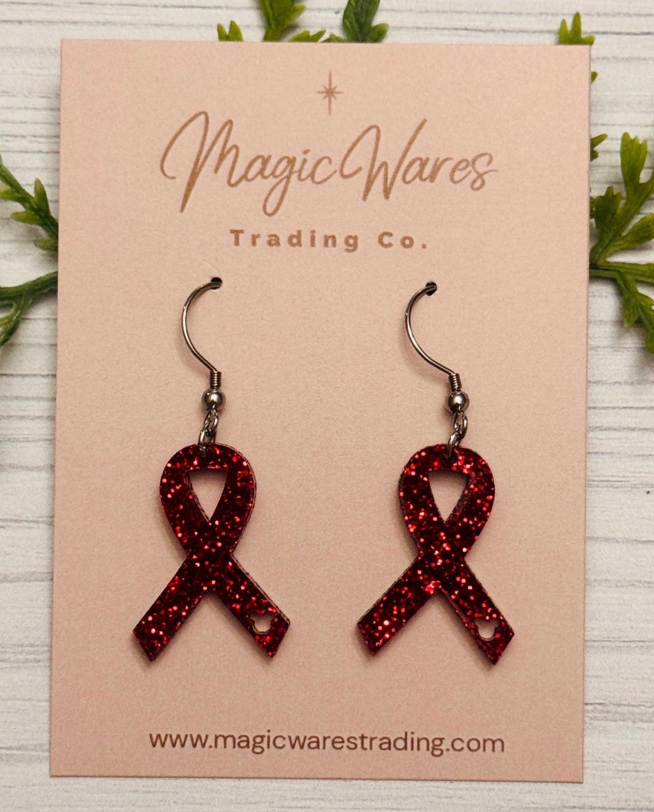 Dangle Awareness Ribbon Earrings (Pre-Order)