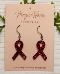 Thumbnail for Dangle Awareness Ribbon Earrings (Pre-Order)