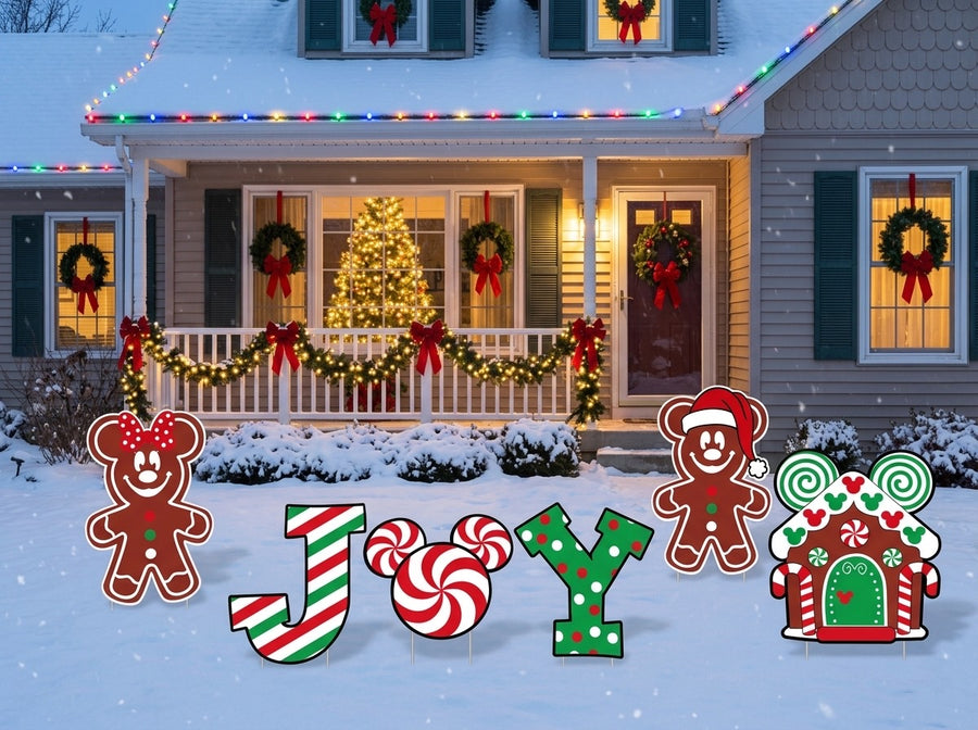 6 Piece Yard Christmas Signs