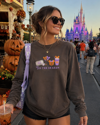 Thumbnail for Espresso Long Sleeve- Embroidered Tis The Season (Pre-Order)
