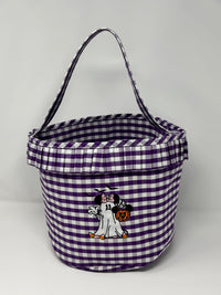 Thumbnail for Ghostly Gingham Candy Basket 9.1 x 9.4 inches (Pre-Order)