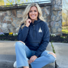 Sparkly Castle Navy Rain Jacket Quarter Zip