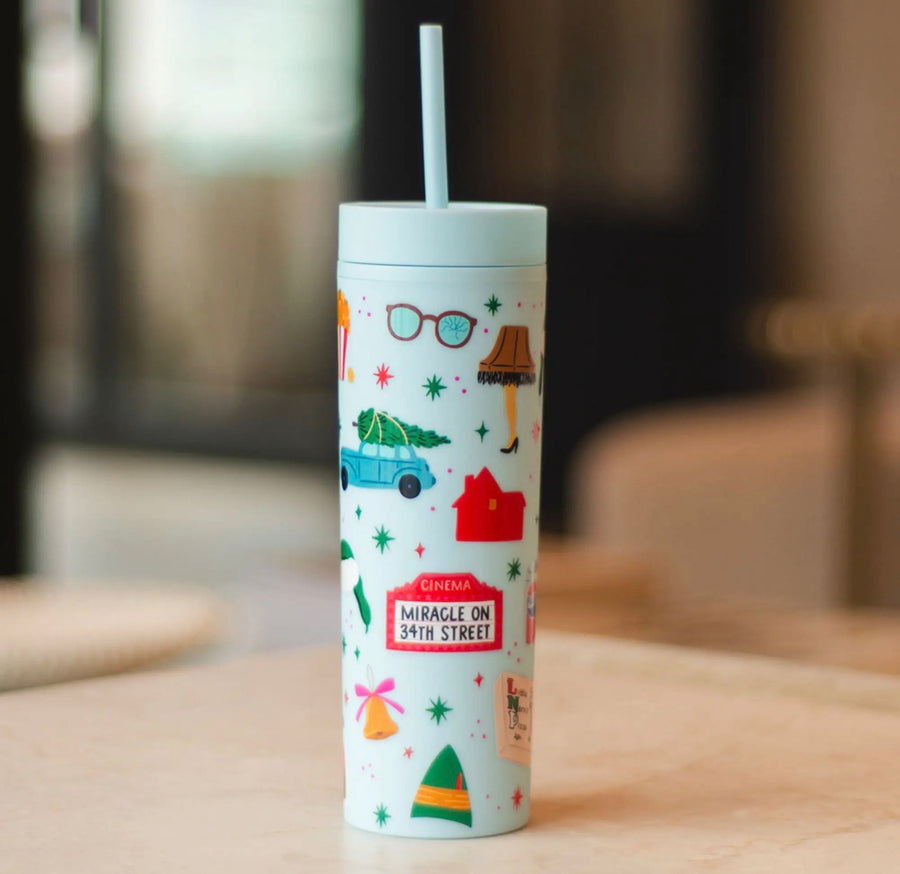 16 OZ Skinny Classic Christmas Movie Tumbler  (Pre-Order)