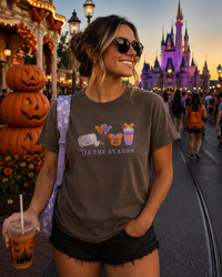 Thumbnail for Espresso Embroidered Tis The Season Halloween Tee (Pre-Order)