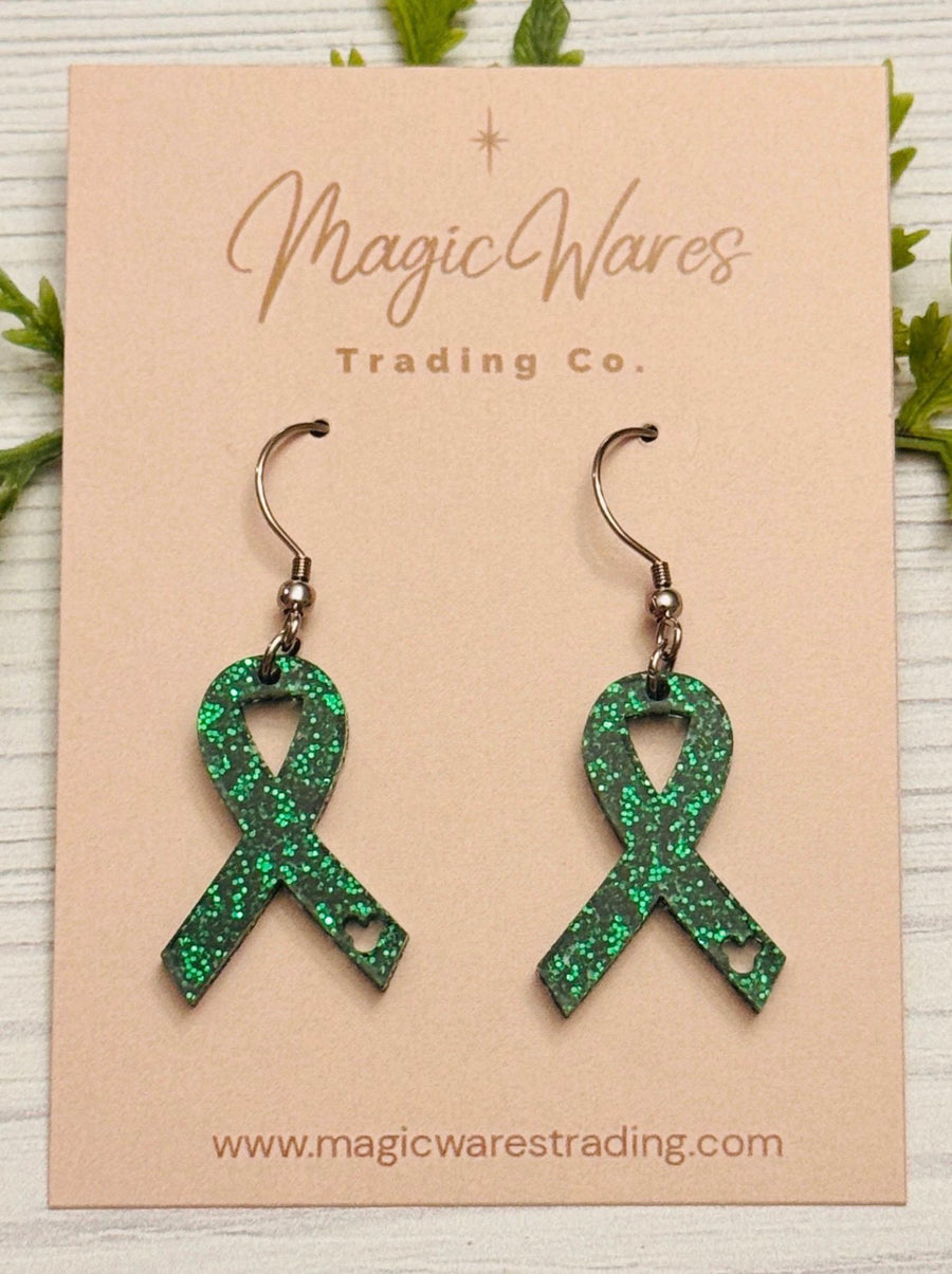 Dangle Awareness Ribbon Earrings (Pre-Order)