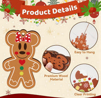 Thumbnail for Gingerbread 24 Piece Wooden Ornament Set  (Pre-Order)
