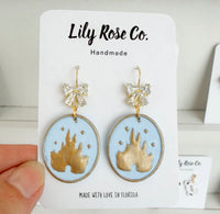 Thumbnail for Clay Princess Blue Castle Earrings (Pre-Order)