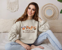 Thumbnail for Crewneck Sand Embroidered Meet Me At The Pumpkin Patch (Pre-Order)