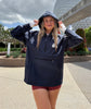 Sparkly Castle Navy Rain Jacket Quarter Zip