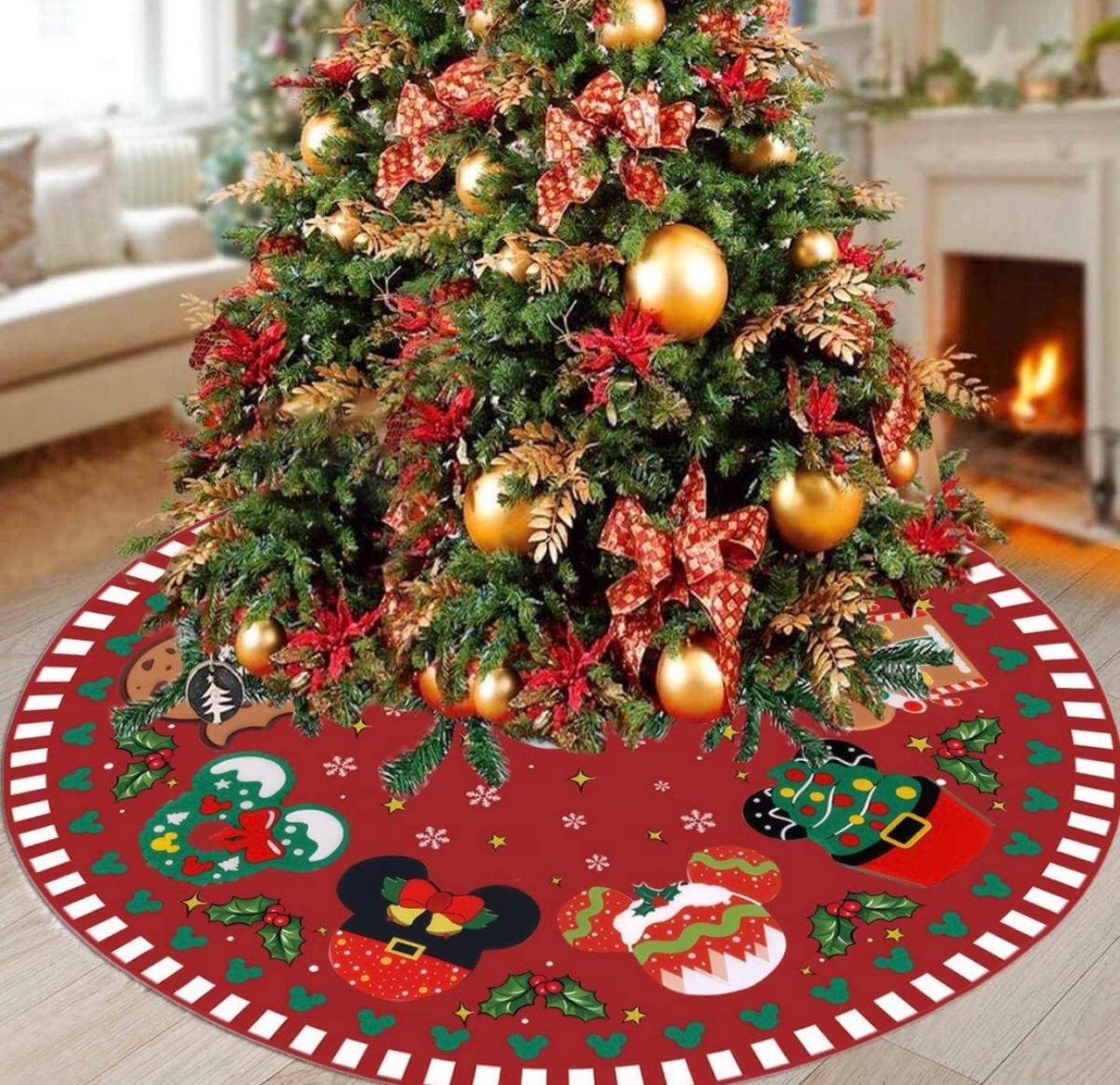36 inch Mouse Christmas Icon Tree Skirt  (Pre-Order)