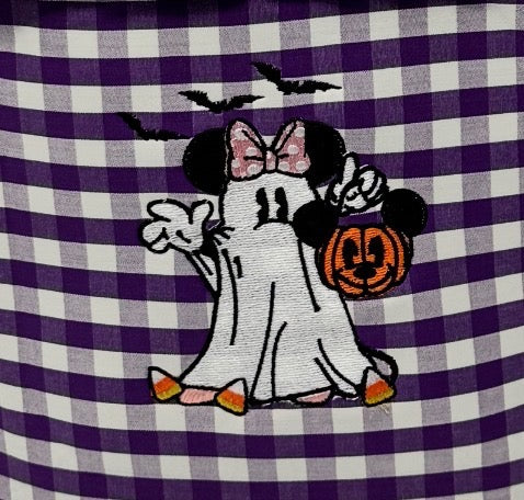 Ghostly Gingham Candy Basket 9.1 x 9.4 inches (Pre-Order)