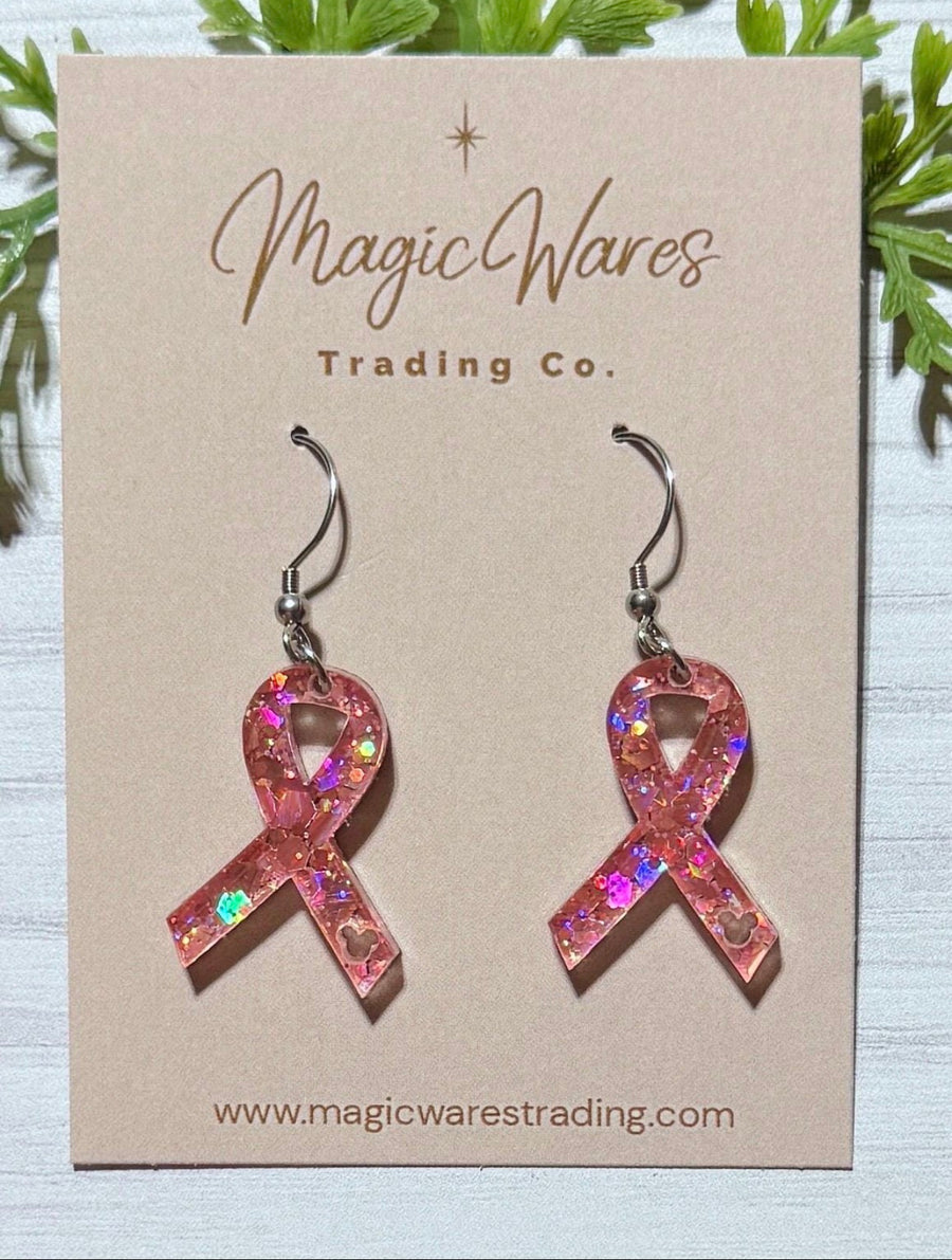 Dangle Awareness Ribbon Earrings (Pre-Order)
