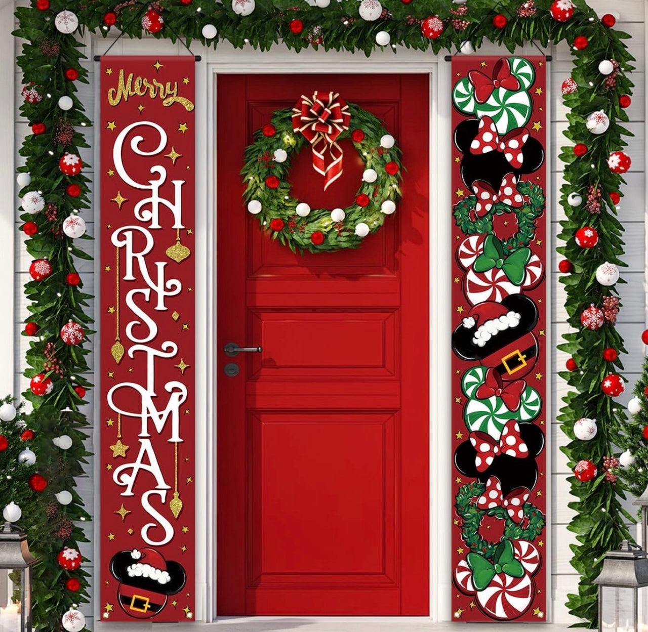 2 Piece Christmas Festive  Door Banner  (Pre-Order)