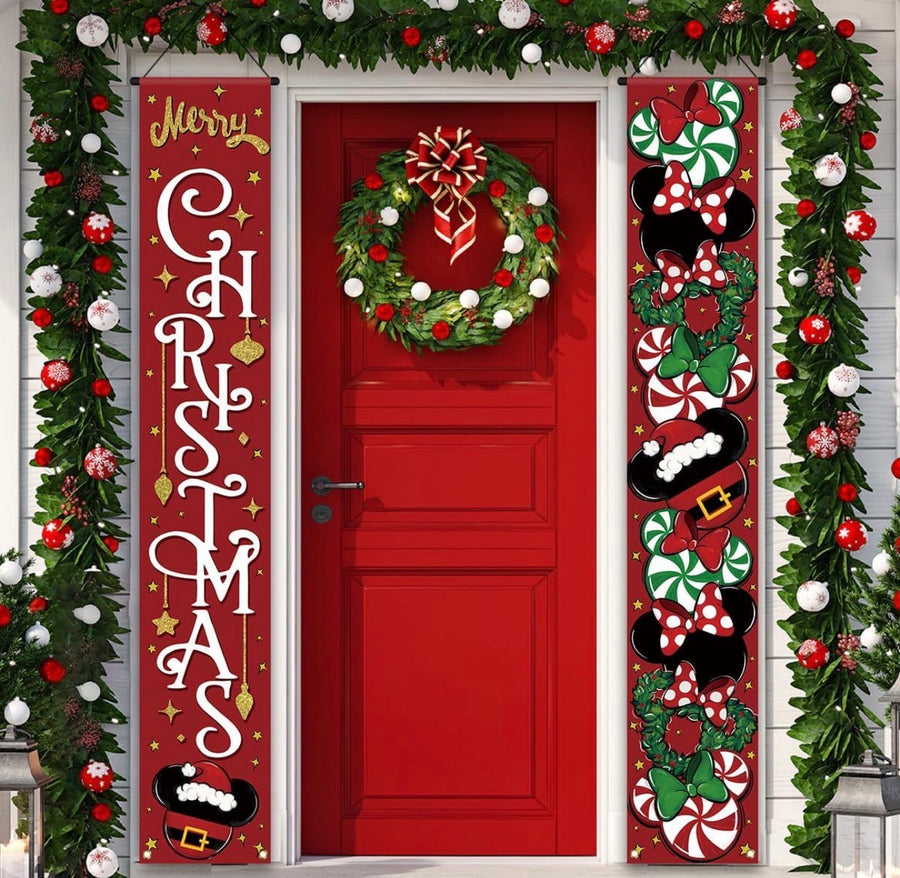 2 Piece Christmas Festive  Door Banner  (Pre-Order)