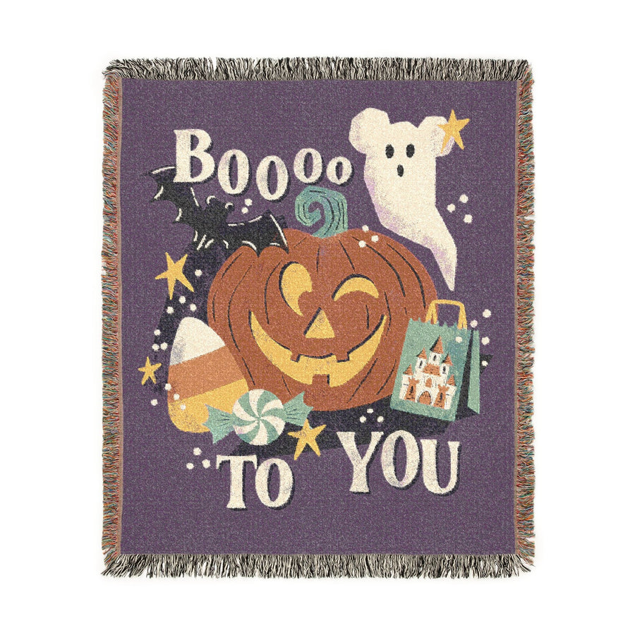 Woven Throw Blanket 50" X 60" Boo To You  (Pre-Order)