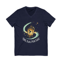 Thumbnail for V-Neck Navy Faith, Trust, and Pixie Dust Tee